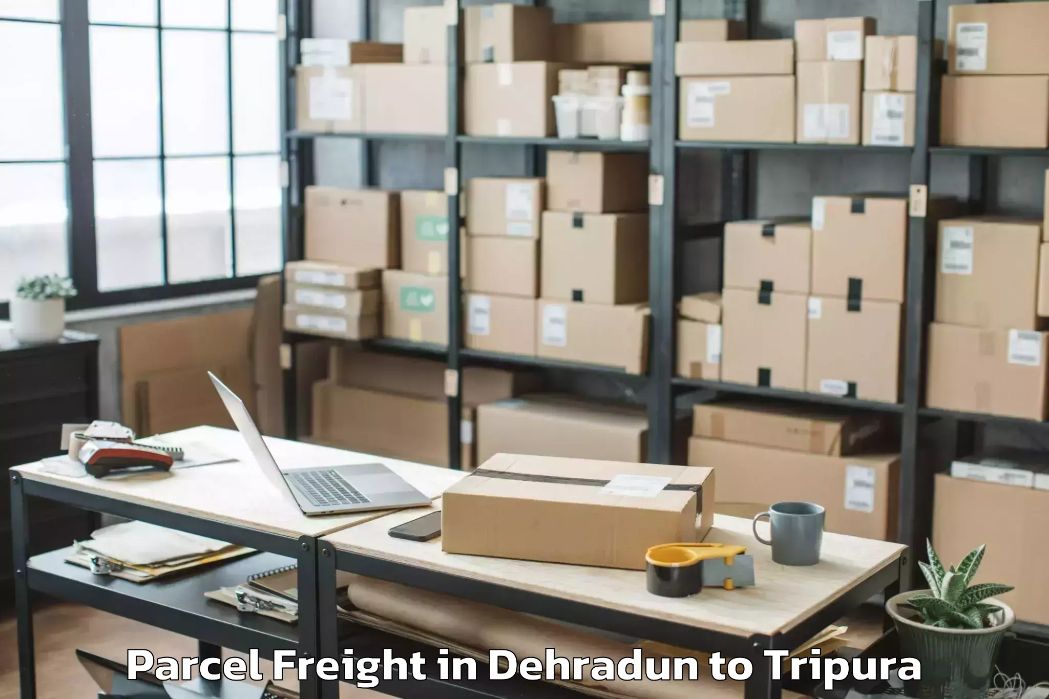 Easy Dehradun to Jirania Parcel Freight Booking